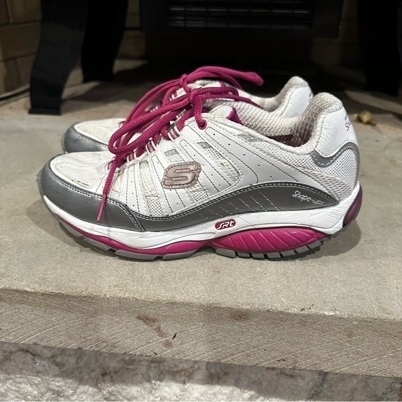 Skechers shape ups walking shoes size 7 white pink gray - Picture 12 of 14